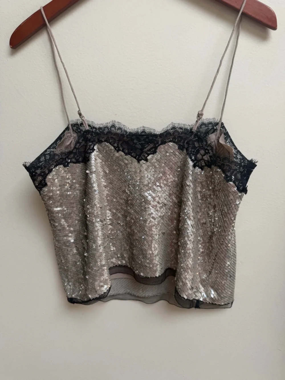 J. Crew Sequin Lace Satin Blouse